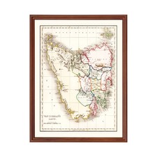 Listing image for Old Map of Tasmania 1832 - Vintage Tasmania Art Wall Decor