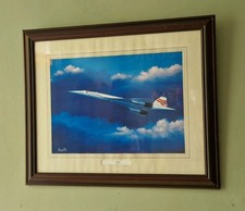 Listing image for Vintage British Airways Concorde Framed Print Barry G Price Aviation Memorabilia