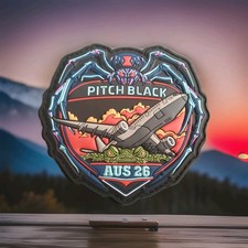 Listing image for Ex PITCH BLACK 2026 3D PVC Patch Australia RAAF USAF RAF Voyager 10 101 Squadron