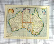 Listing image for Original Old Antique Print Map C1790-C1900 Australia Tasmania Bass Strait 18th
