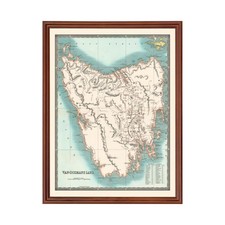 Listing image for Old Map of Tasmania 1831 - Vintage Tasmania Art Wall Decor